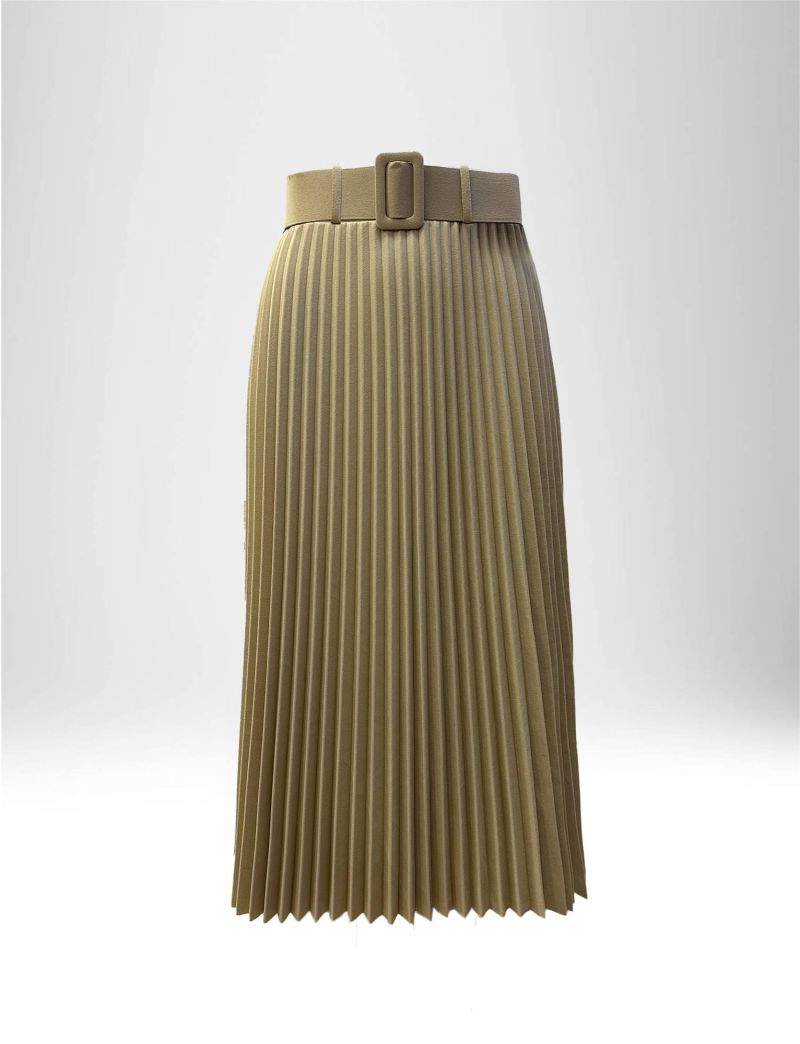 WOMEN'S PLEATED MIDI SKIRT