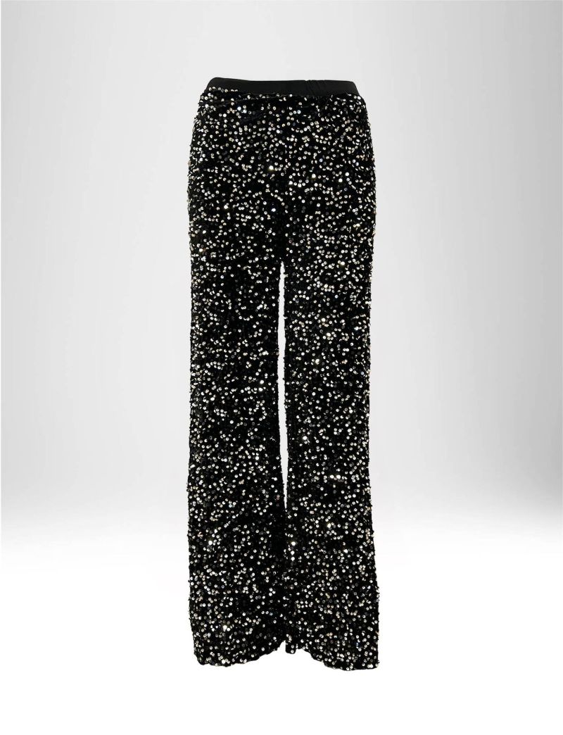SEQUINED WIDE LEG PANTS WOMEN | NEW HALLHUBER