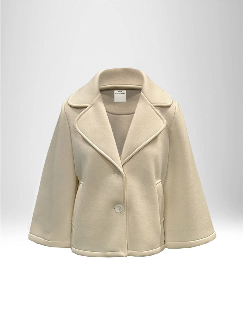 TWO BUTTON NEOPRENE JACKET