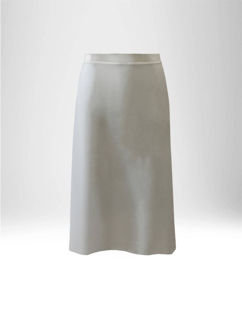 NEW HALLHUBER FLARED MIDI SKIRT IN POLYESTER CREPE