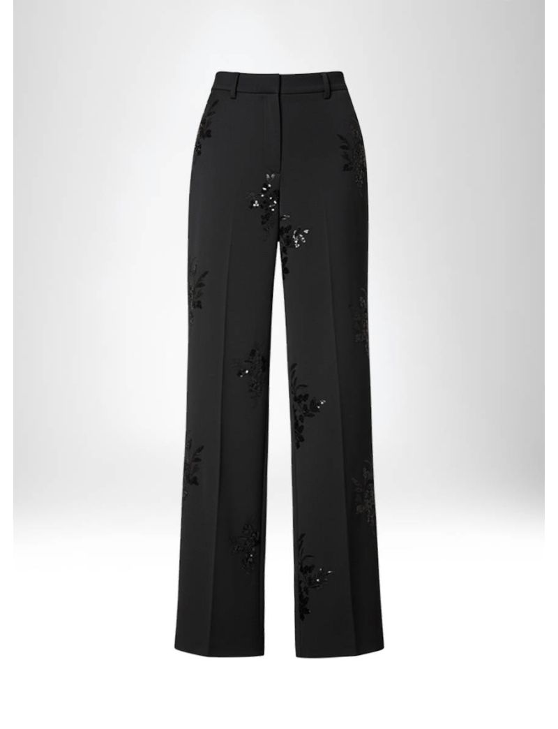 WOMEN&rsquo;S EMBROIDERED TROUSERS