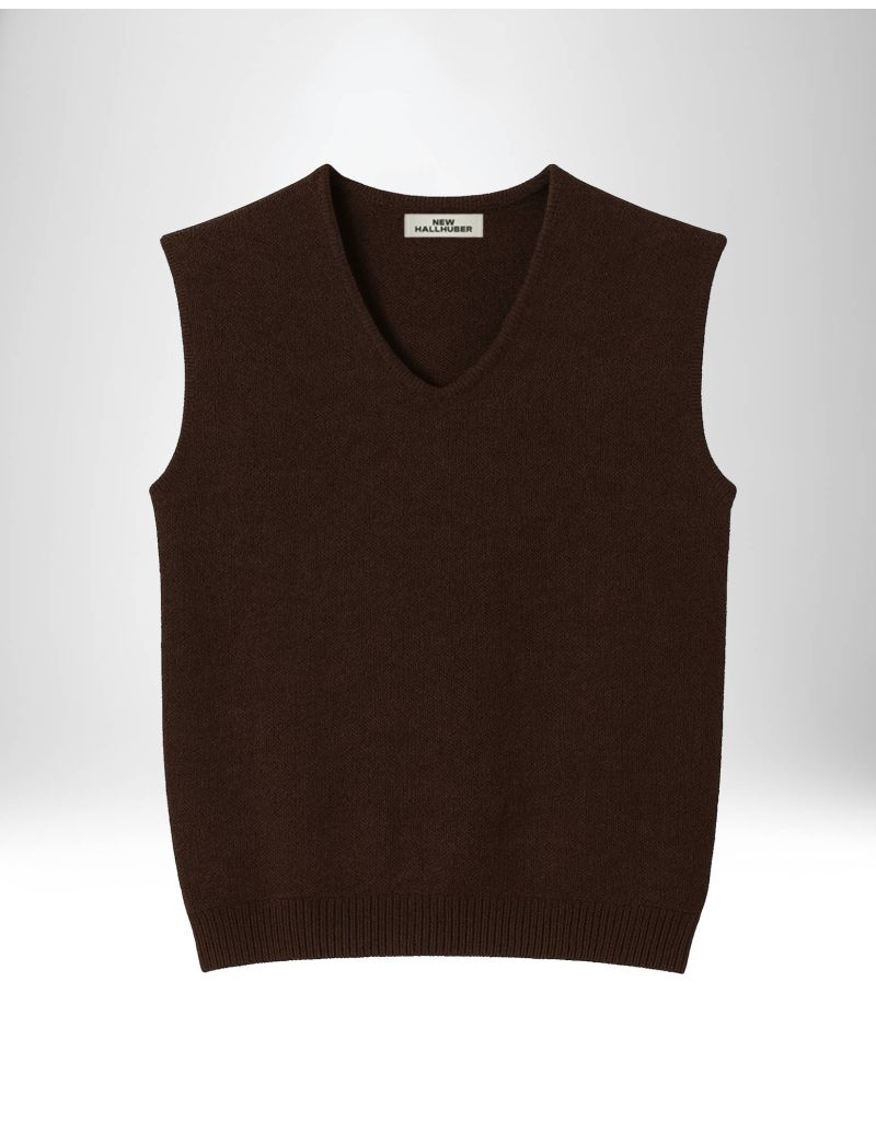 KNITTED V-NECK VEST