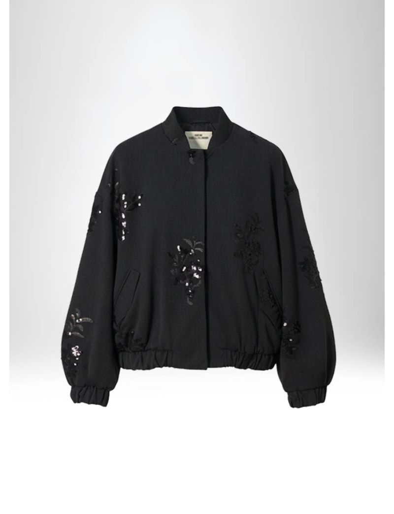 WOMEN&rsquo;S EMBROIDERED BOMBER