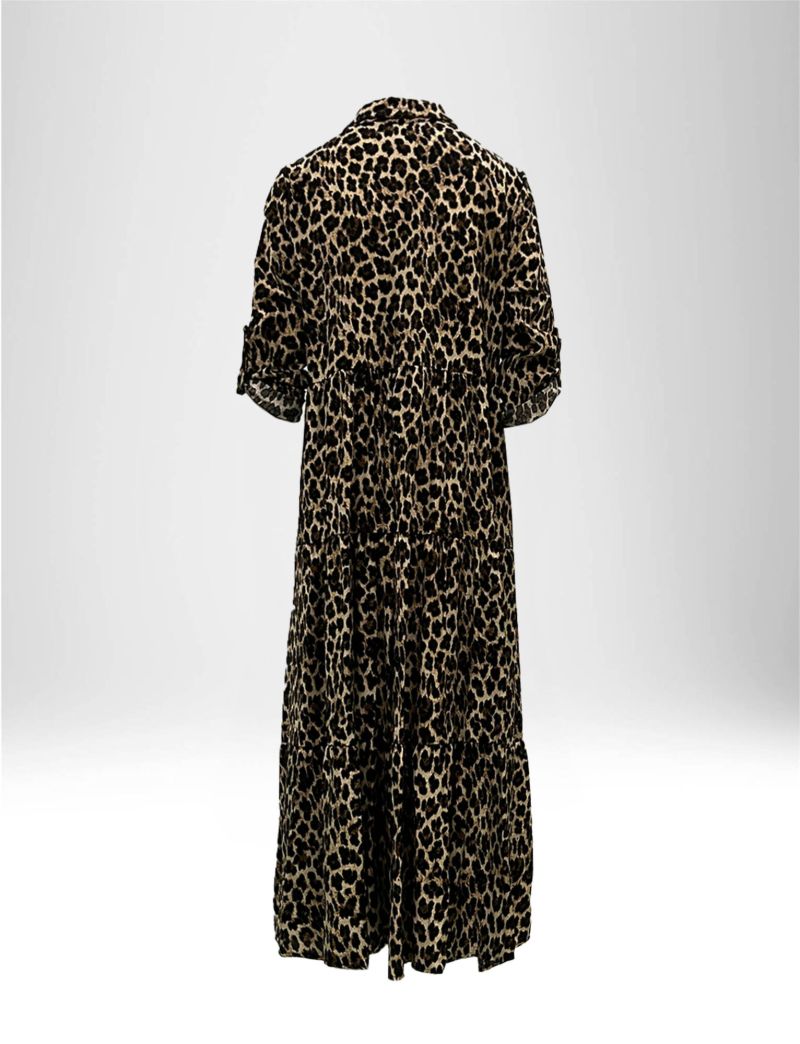 LEOPARD-PRINT CHEMISIER DRESS