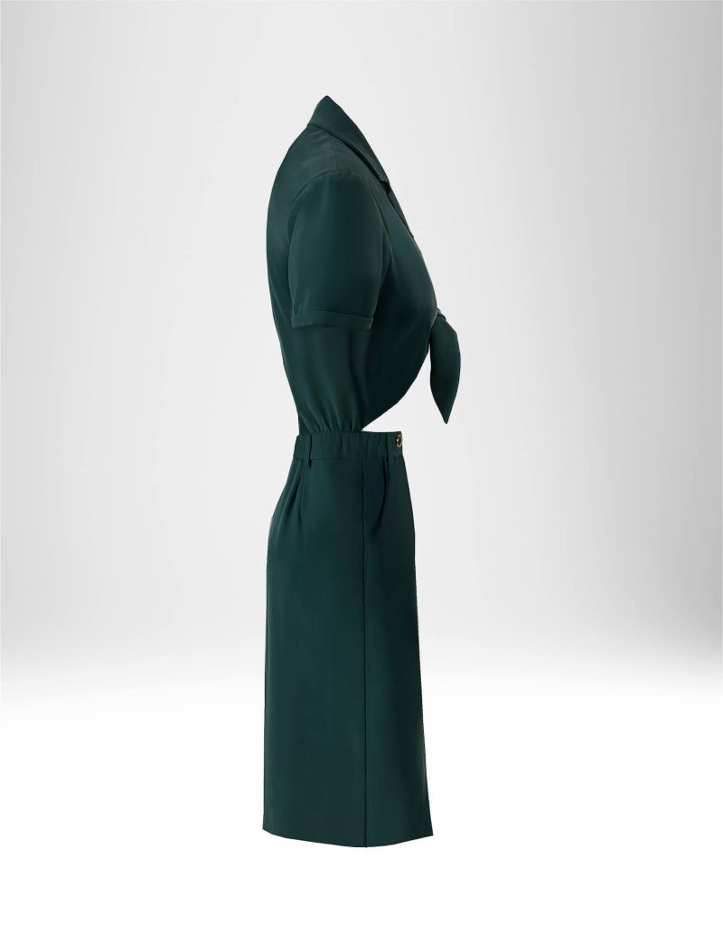 NEW HALLHUBER CUT-OUT MIDI DRESS IN VISCOSE