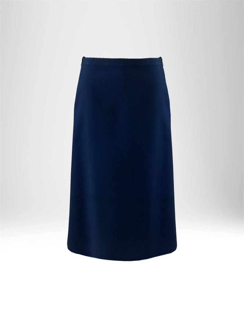 NEW HALLHUBER FLARED MIDI SKIRT IN STRETCH COTTON BLEND