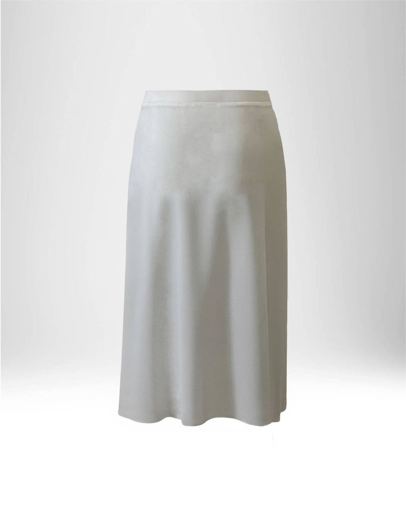 NEW HALLHUBER FLARED MIDI SKIRT IN POLYESTER CREPE