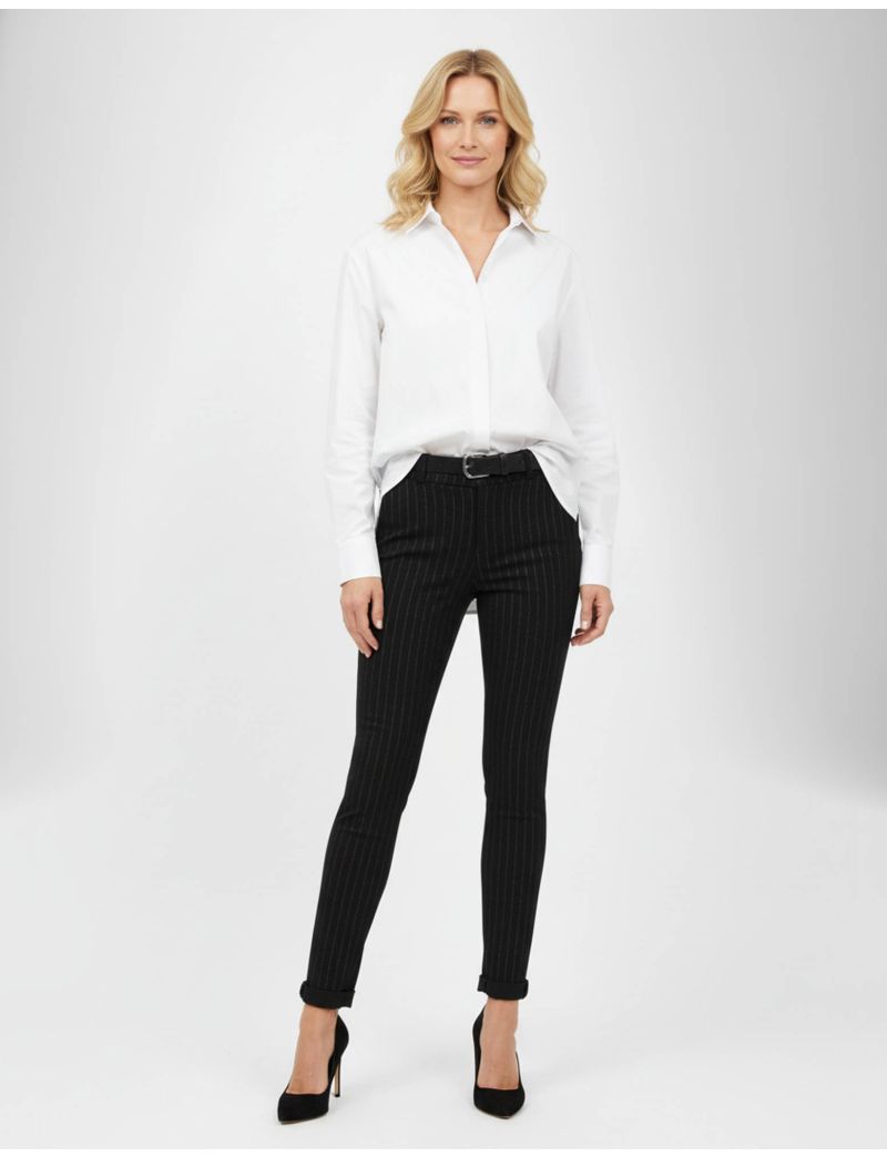 SKINNY FIT CHINO WITH LUREX STRIPES