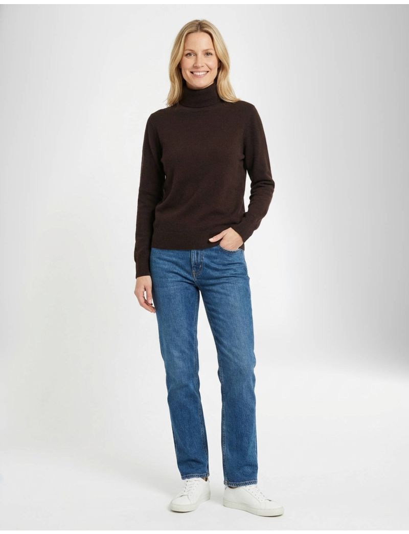 RIBBED TURTLENECK TOP